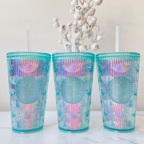 Starbucks Other - Starbucks Iridescent Siren Scale Wave Cup
